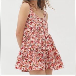Urban outfitters Cindy tiered ruffle romper